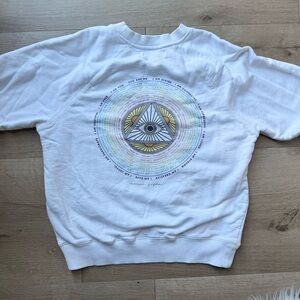 Spiritual Gangster White Pullover Crewneck Sweatshirt Horoscope M